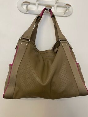 Lacoste Perforated leather tote